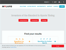 Tablet Screenshot of mylaps.com